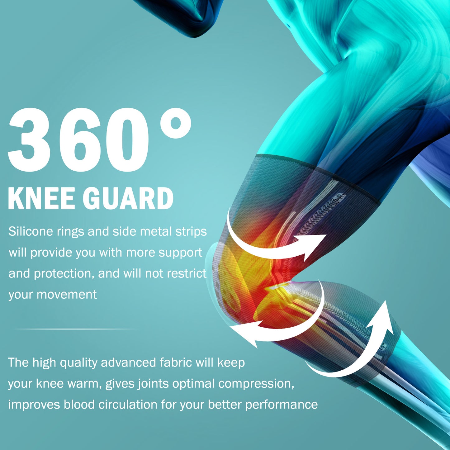 Knee Brace with Patella Gel (Updated) for Women&Men, Blue