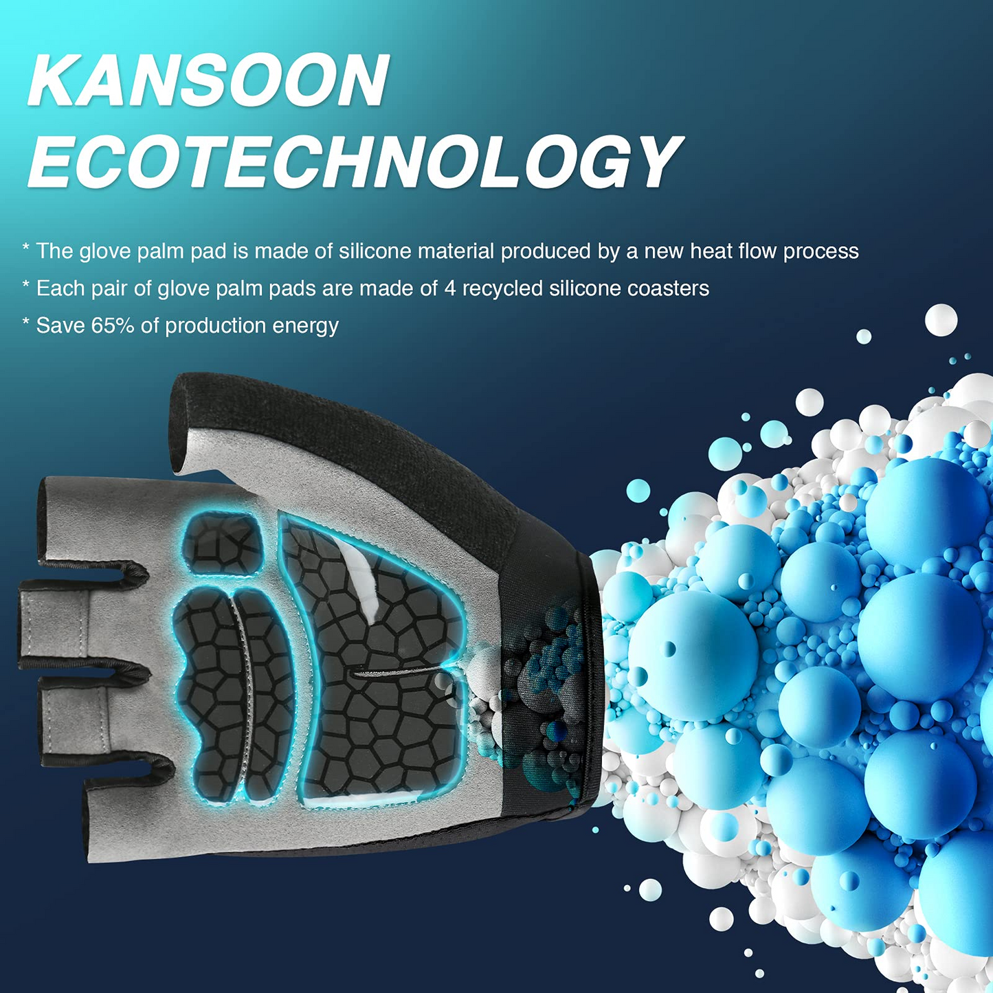 KANSOON Ecotechnology Workout Gloves for Men & Women