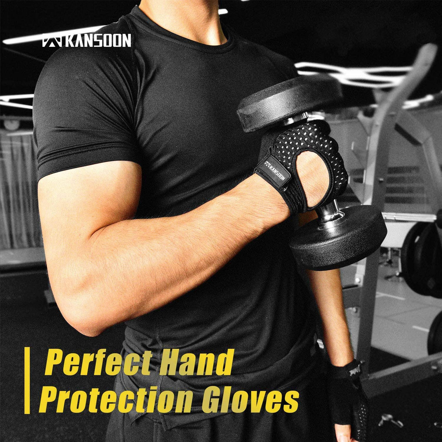 KANSOON Essential Breathable Workout Gloves for Women and Men