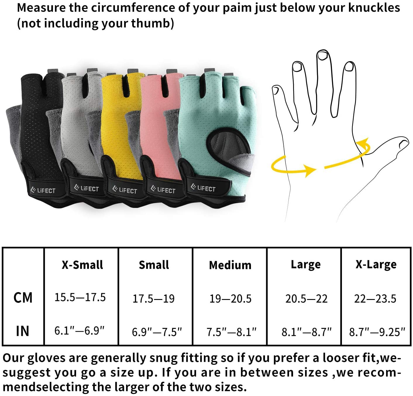LIFECT Freedom Workout Gloves for Women and Men